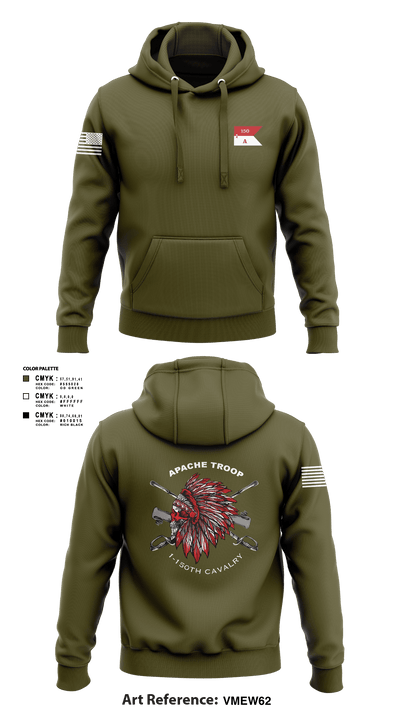Apache Troop 1-150th 52177042 Hoodie - 7