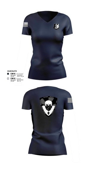 Women's Short Sleeve Vneck Shirt, Operations Division Midtown: Community Response Team, Police, Teamtime, Team time, sublimation, custom sports apparel, team uniforms, spirit wear, spiritwear, sports uniforms, custom shirts, team store, custom team store, fundraiser sports, apparel fundraiser