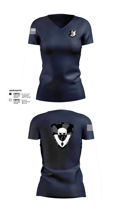 Operations Division Midtown: Community Response Team 21010699 Women's Short Sleeve V-neck Shirt - 1