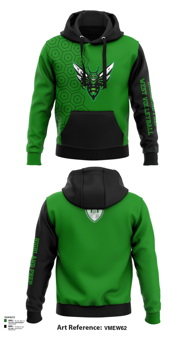 Hoodie, Highland Prep West Volleyball, Women's Volleyball, Teamtime, Team time, sublimation, custom sports apparel, team uniforms, spirit wear, spiritwear, sports uniforms, custom shirts, team store, custom team store, fundraiser sports, apparel fundraiser