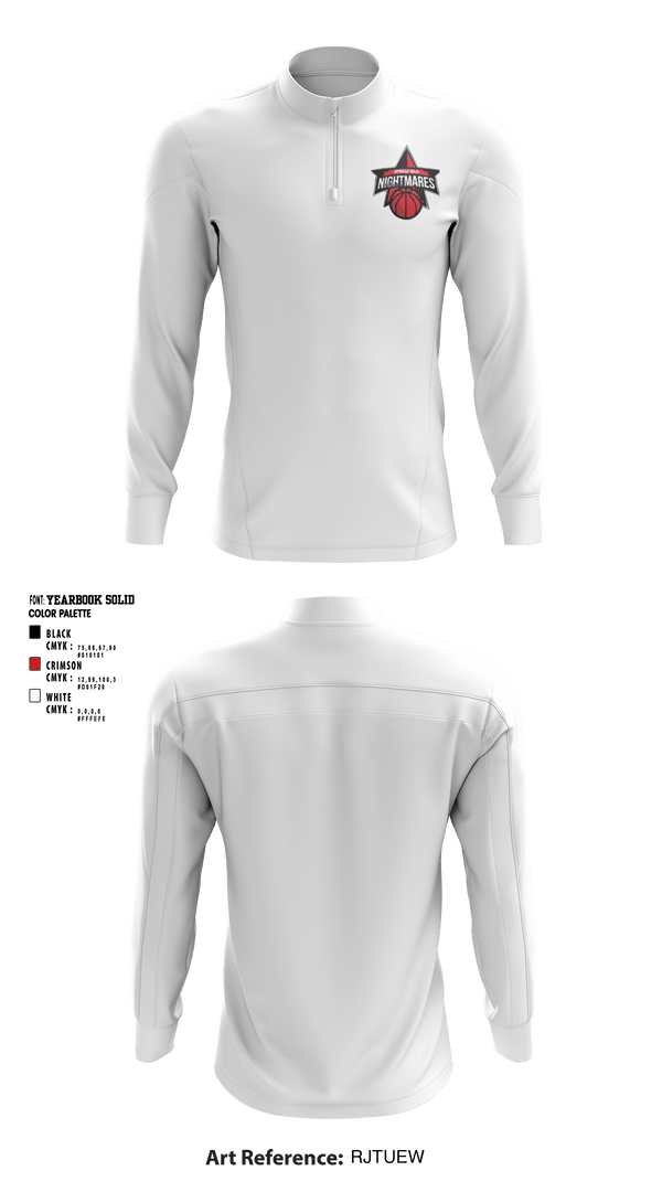 Quarter Zip Jacket, Springfield nightmares, Men's Basketball, Teamtime, Team time, sublimation, custom sports apparel, team uniforms, spirit wear, spiritwear, sports uniforms, custom shirts, team store, custom team store, fundraiser sports, apparel fundraiser