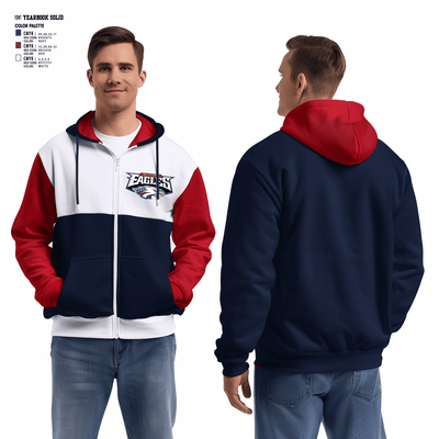Milford Eagles Pop Warner Football and Cheer 85500081 Zip Hoodie - 1