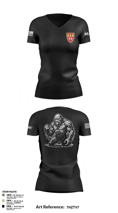 DLOC 77728615 Women's Short Sleeve V-neck Shirt - 6