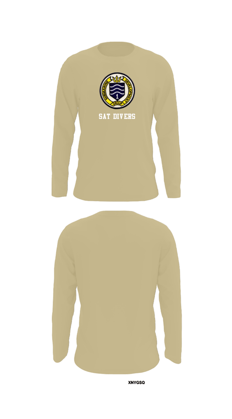Long Sleeve Performance Shirt, SAT DIVERS, Navy, Teamtime, Team time, sublimation, custom sports apparel, team uniforms, spirit wear, spiritwear, sports uniforms, custom shirts, team store, custom team store, fundraiser sports, apparel fundraiser