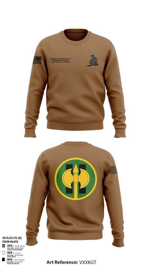 Crew Neck Sweatshirt, 11th Military Police Brigade HHC, Army, Teamtime, Team time, sublimation, custom sports apparel, team uniforms, spirit wear, spiritwear, sports uniforms, custom shirts, team store, custom team store, fundraiser sports, apparel fundraiser