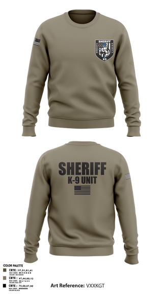 Crew Neck Sweatshirt, Alexander County Sheriff Office K-9, Police, Teamtime, Team time, sublimation, custom sports apparel, team uniforms, spirit wear, spiritwear, sports uniforms, custom shirts, team store, custom team store, fundraiser sports, apparel fundraiser