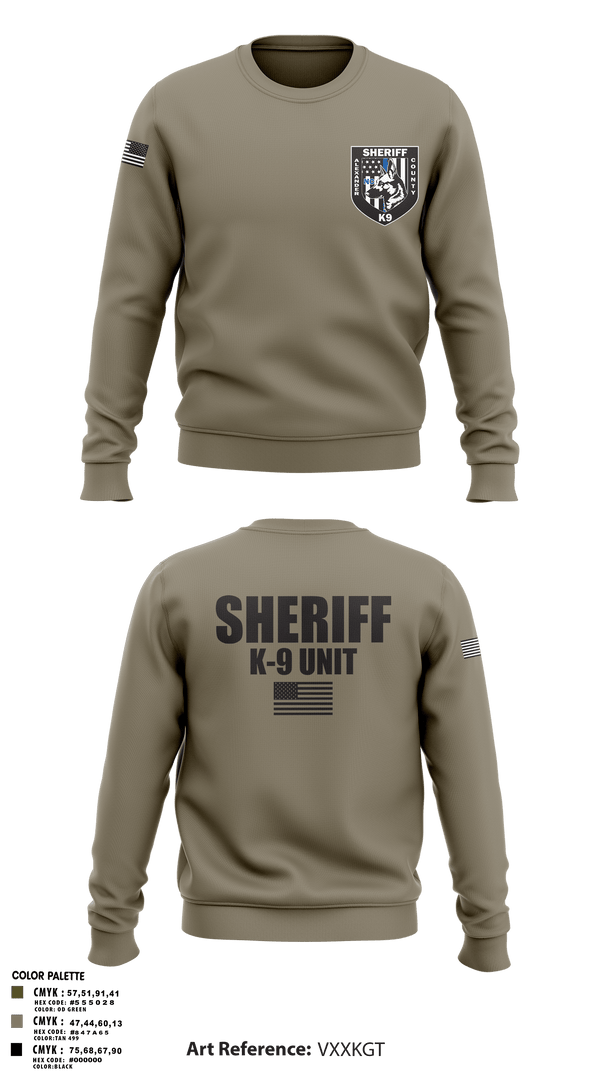 Crew Neck Sweatshirt, Alexander County Sheriff Office K-9, Police, Teamtime, Team time, sublimation, custom sports apparel, team uniforms, spirit wear, spiritwear, sports uniforms, custom shirts, team store, custom team store, fundraiser sports, apparel fundraiser