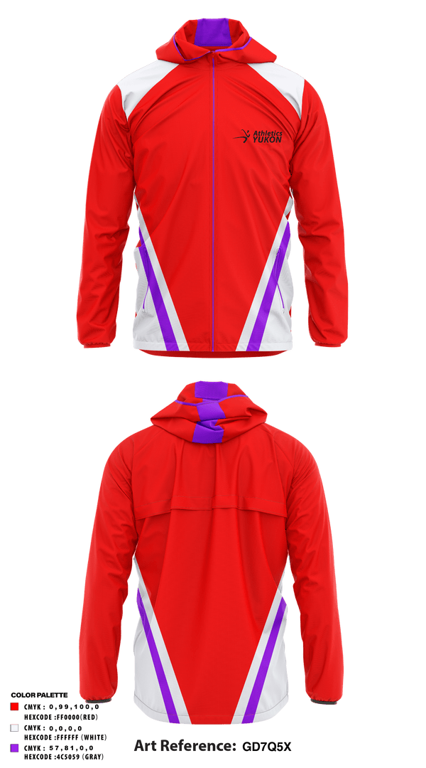 Windbreaker, Athletics Yukon, Track & Field, Teamtime, Team time, sublimation, custom sports apparel, team uniforms, spirit wear, spiritwear, sports uniforms, custom shirts, team store, custom team store, fundraiser sports, apparel fundraiser