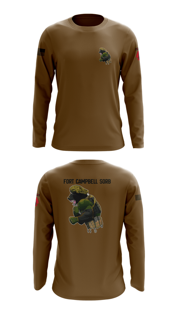 Long Sleeve Performance Shirt, Campbell SORB, Army, Teamtime, Team time, sublimation, custom sports apparel, team uniforms, spirit wear, spiritwear, sports uniforms, custom shirts, team store, custom team store, fundraiser sports, apparel fundraiser