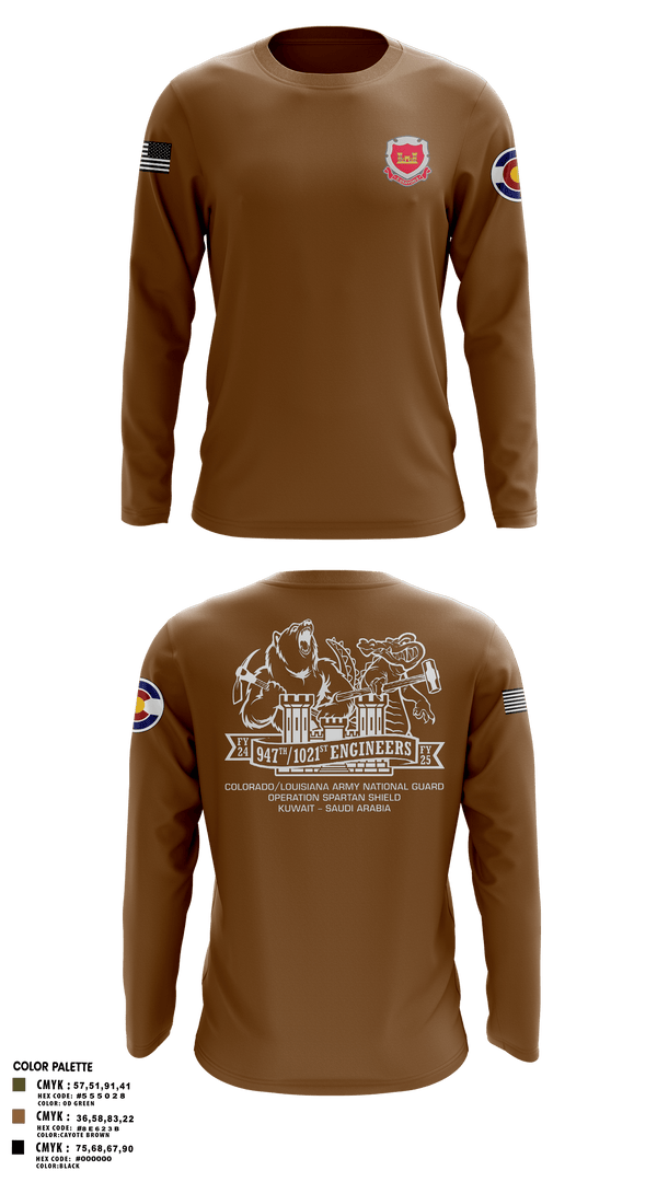 Long Sleeve Performance Polo, 947th EVCC, , Teamtime, Team time, sublimation, custom sports apparel, team uniforms, spirit wear, spiritwear, sports uniforms, custom shirts, team store, custom team store, fundraiser sports, apparel fundraiser