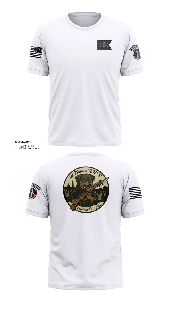 Short Sleeve Performance Shirt, Doghouse 1st Platoon Rottweilers, , Teamtime, Team time, sublimation, custom sports apparel, team uniforms, spirit wear, spiritwear, sports uniforms, custom shirts, team store, custom team store, fundraiser sports, apparel fundraiser