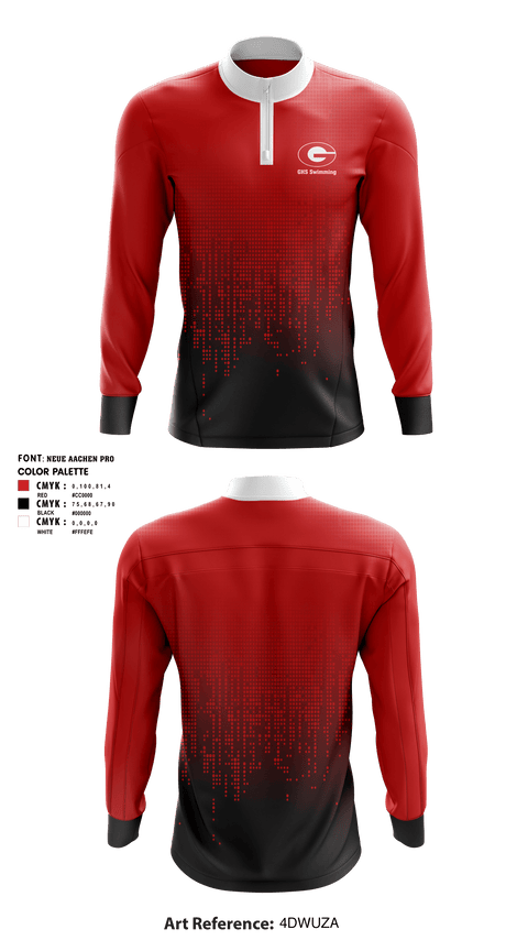 Quarter Zip Jacket, Greenville Senior High School Swimming, Swimming, Teamtime, Team time, sublimation, custom sports apparel, team uniforms, spirit wear, spiritwear, sports uniforms, custom shirts, team store, custom team store, fundraiser sports, apparel fundraiser
