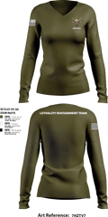National Guard Marksmanship Training Center 55700676 Women's Long Sleeve V-neck Shirt - 3