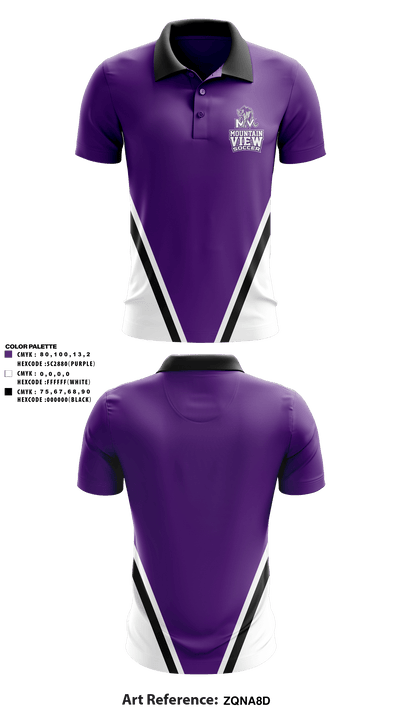 Mountain View High School Soccer 78324886 Short Sleeve Performance Polo - 1