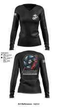 MCRDPI COMMSTRAT 84265949 Women's Long Sleeve V-neck Shirt - 6