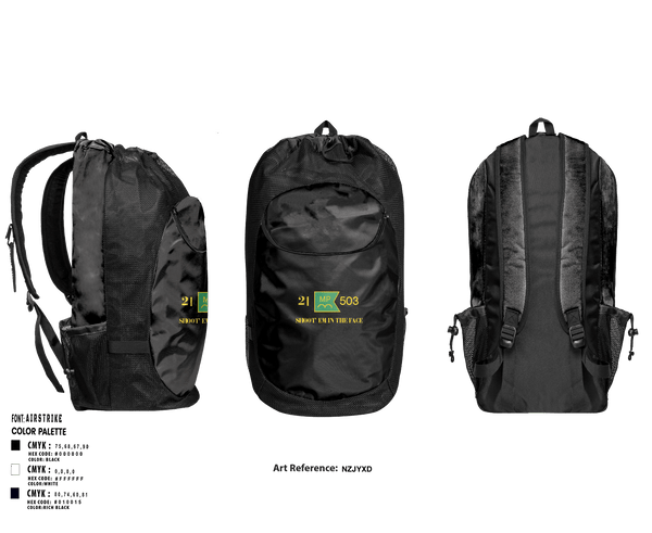 Gear Bag, 21ST MILITARY POLICE COMPANY (AIRBORNE), Army, Teamtime, Team time, sublimation, custom sports apparel, team uniforms, spirit wear, spiritwear, sports uniforms, custom shirts, team store, custom team store, fundraiser sports, apparel fundraiser