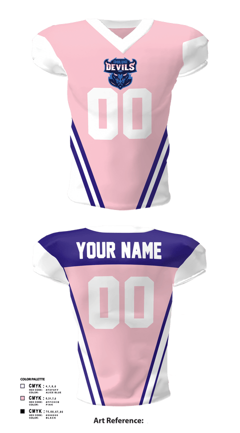 Football Jersey, Blue devils, Football, Teamtime, Team time, sublimation, custom sports apparel, team uniforms, spirit wear, spiritwear, sports uniforms, custom shirts, team store, custom team store, fundraiser sports, apparel fundraiser
