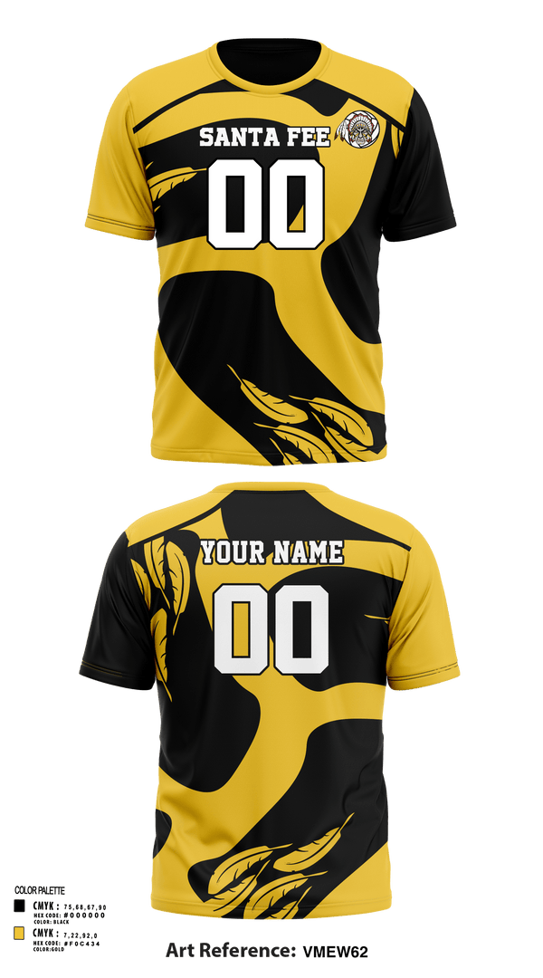 Short Sleeve Performance Shirt, Santa Fe High School, Women's Volleyball, Teamtime, Team time, sublimation, custom sports apparel, team uniforms, spirit wear, spiritwear, sports uniforms, custom shirts, team store, custom team store, fundraiser sports, apparel fundraiser