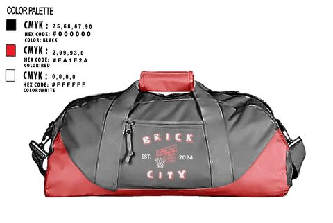Duffle Bag, Brick City Basketball, Men's Basketball, Teamtime, Team time, sublimation, custom sports apparel, team uniforms, spirit wear, spiritwear, sports uniforms, custom shirts, team store, custom team store, fundraiser sports, apparel fundraiser