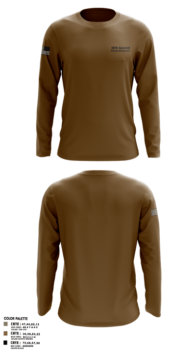 10th Special Forces Group (A) 30762713 Long Sleeve Performance Shirt - 2