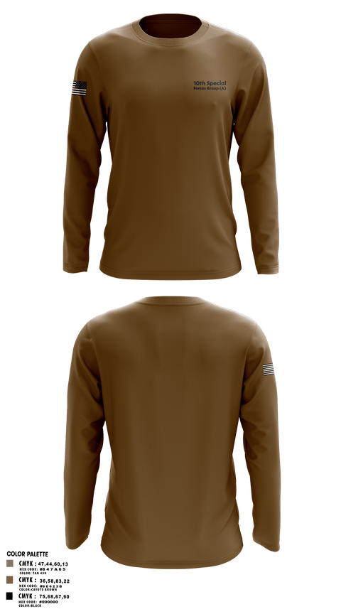 Long Sleeve Performance Shirt, 10th Special Forces Group (A), Army, Teamtime, Team time, sublimation, custom sports apparel, team uniforms, spirit wear, spiritwear, sports uniforms, custom shirts, team store, custom team store, fundraiser sports, apparel fundraiser
