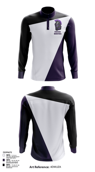 Quarter Zip Jacket, Spartans, Men's Basketball, Teamtime, Team time, sublimation, custom sports apparel, team uniforms, spirit wear, spiritwear, sports uniforms, custom shirts, team store, custom team store, fundraiser sports, apparel fundraiser