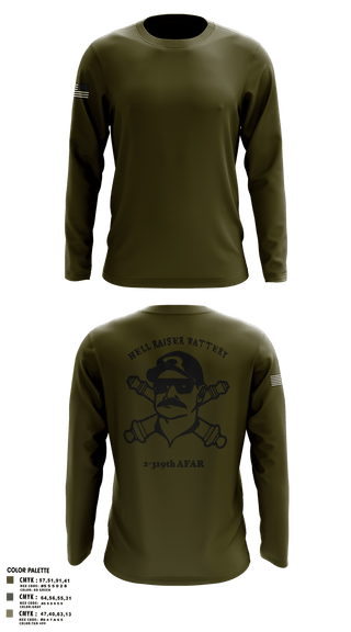 Long Sleeve Performance Shirt, HHB 2-319 AFAR, Army, Teamtime, Team time, sublimation, custom sports apparel, team uniforms, spirit wear, spiritwear, sports uniforms, custom shirts, team store, custom team store, fundraiser sports, apparel fundraiser