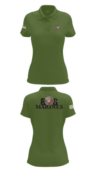 Women's Short Sleeve Performance Polo, 806 MarinesBoots and Badges of the South Plains, Fire Department, Teamtime, Team time, sublimation, custom sports apparel, team uniforms, spirit wear, spiritwear, sports uniforms, custom shirts, team store, custom team store, fundraiser sports, apparel fundraiser