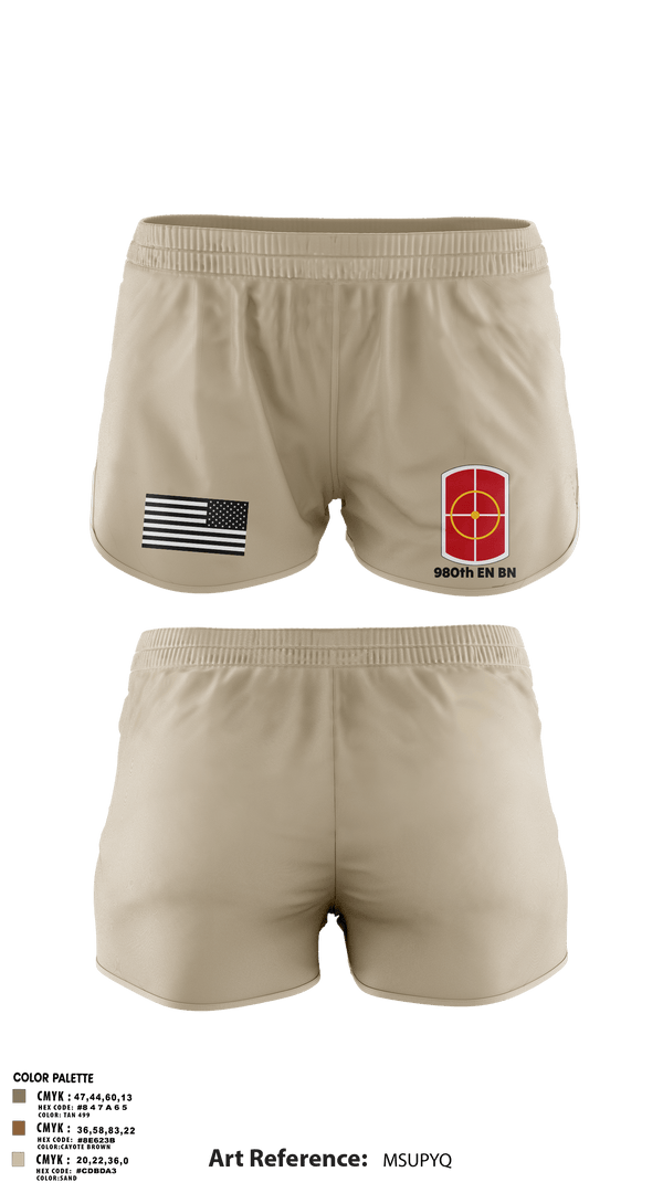 Ranger Panties, 980th EN BN, Army, Teamtime, Team time, sublimation, custom sports apparel, team uniforms, spirit wear, spiritwear, sports uniforms, custom shirts, team store, custom team store, fundraiser sports, apparel fundraiser