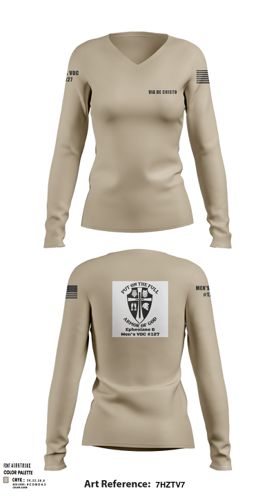 Service Aide 89628697 Women's Long Sleeve V-neck Shirt - 23