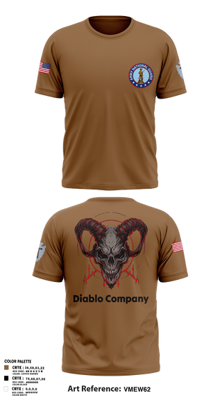 Old School Cotton Feel Shirt, Delta Company 3-144th Infantry, National Guard, Teamtime, Team time, sublimation, custom sports apparel, team uniforms, spirit wear, spiritwear, sports uniforms, custom shirts, team store, custom team store, fundraiser sports, apparel fundraiser