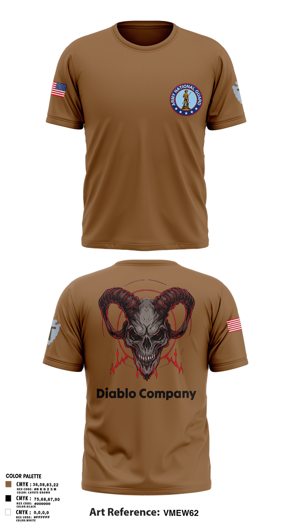 Old School Cotton Feel Shirt, Delta Company 3-144th Infantry, National Guard, Teamtime, Team time, sublimation, custom sports apparel, team uniforms, spirit wear, spiritwear, sports uniforms, custom shirts, team store, custom team store, fundraiser sports, apparel fundraiser