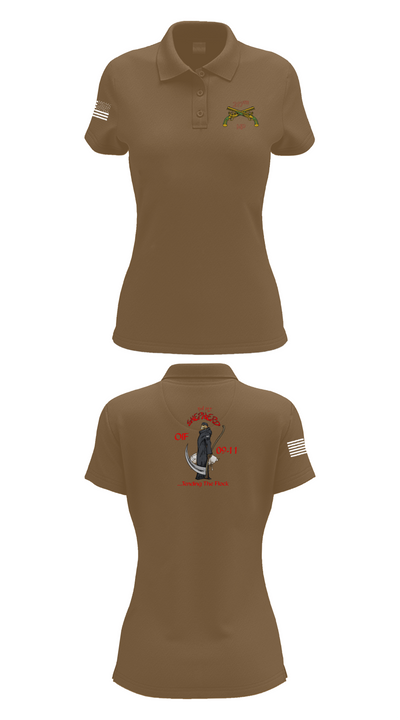 217th MP CO 3rd platoon Iraq 09-10 88609784 Women's Short Sleeve Performance Polo  - 15