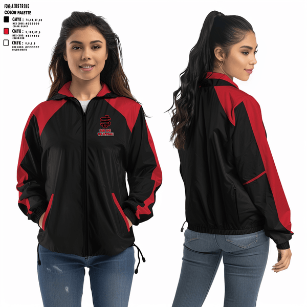Windbreaker, San Jon High School Volleyball, Women's Volleyball, Teamtime, Team time, sublimation, custom sports apparel, team uniforms, spirit wear, spiritwear, sports uniforms, custom shirts, team store, custom team store, fundraiser sports, apparel fundraiser