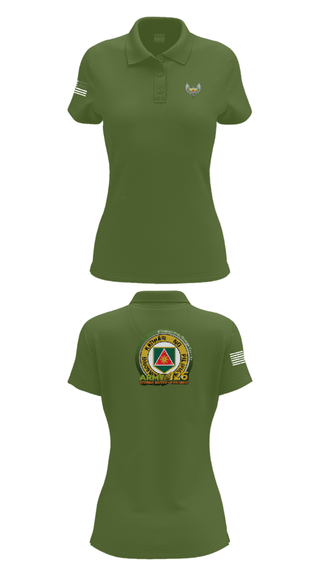 Women's Short Sleeve Performance Polo, 51st Combat Engineers, Army, Teamtime, Team time, sublimation, custom sports apparel, team uniforms, spirit wear, spiritwear, sports uniforms, custom shirts, team store, custom team store, fundraiser sports, apparel fundraiser