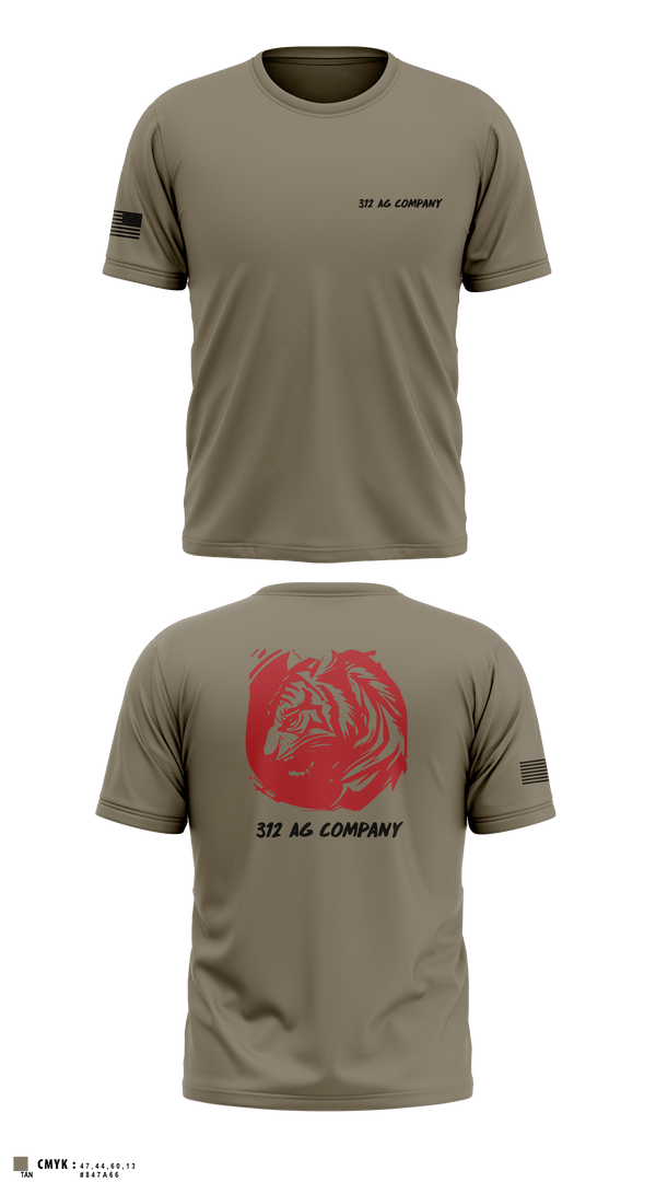 Old School Cotton Feel Shirt, 312 AG Company, Army, Teamtime, Team time, sublimation, custom sports apparel, team uniforms, spirit wear, spiritwear, sports uniforms, custom shirts, team store, custom team store, fundraiser sports, apparel fundraiser