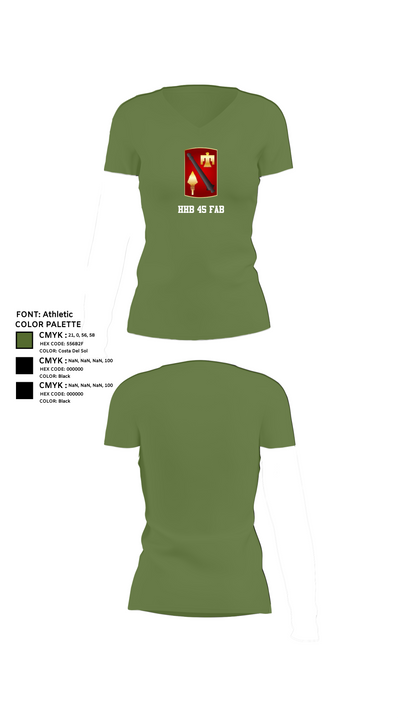 HHB 45 FAB 16448971 Women's Short Sleeve V-neck Shirt - 42