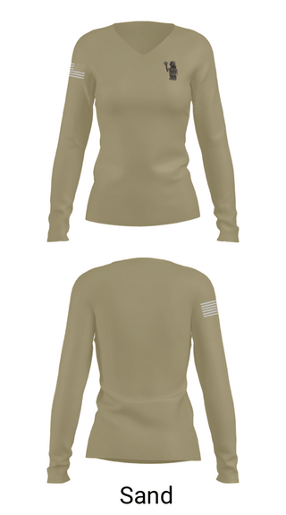 Women's Long Sleeve Vneck Shirt, CRT 1, Army, Teamtime, Team time, sublimation, custom sports apparel, team uniforms, spirit wear, spiritwear, sports uniforms, custom shirts, team store, custom team store, fundraiser sports, apparel fundraiser