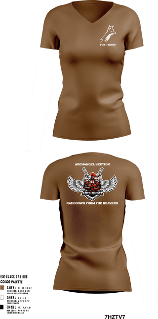 Women's Short Sleeve Vneck Shirt, Fox troop, Army, Teamtime, Team time, sublimation, custom sports apparel, team uniforms, spirit wear, spiritwear, sports uniforms, custom shirts, team store, custom team store, fundraiser sports, apparel fundraiser