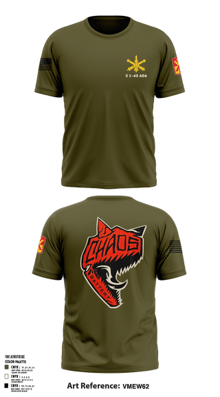 Short Sleeve Performance Shirt, C 1-43 ADA, Army, Teamtime, Team time, sublimation, custom sports apparel, team uniforms, spirit wear, spiritwear, sports uniforms, custom shirts, team store, custom team store, fundraiser sports, apparel fundraiser