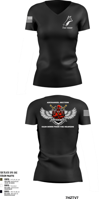 Women's Short Sleeve Vneck Shirt, Fox troop, Army, Teamtime, Team time, sublimation, custom sports apparel, team uniforms, spirit wear, spiritwear, sports uniforms, custom shirts, team store, custom team store, fundraiser sports, apparel fundraiser