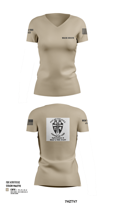Service Aide 89628697 Women's Short Sleeve V-neck Shirt - 23