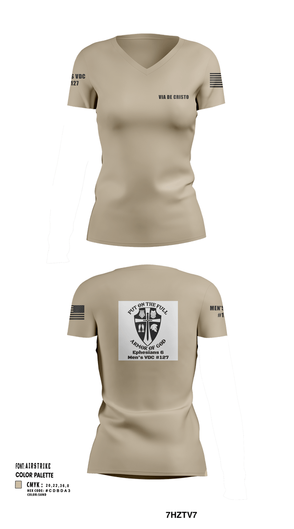 Women's Short Sleeve Vneck Shirt, Service AideService AideVia De Cristo, , Teamtime, Team time, sublimation, custom sports apparel, team uniforms, spirit wear, spiritwear, sports uniforms, custom shirts, team store, custom team store, fundraiser sports, apparel fundraiser