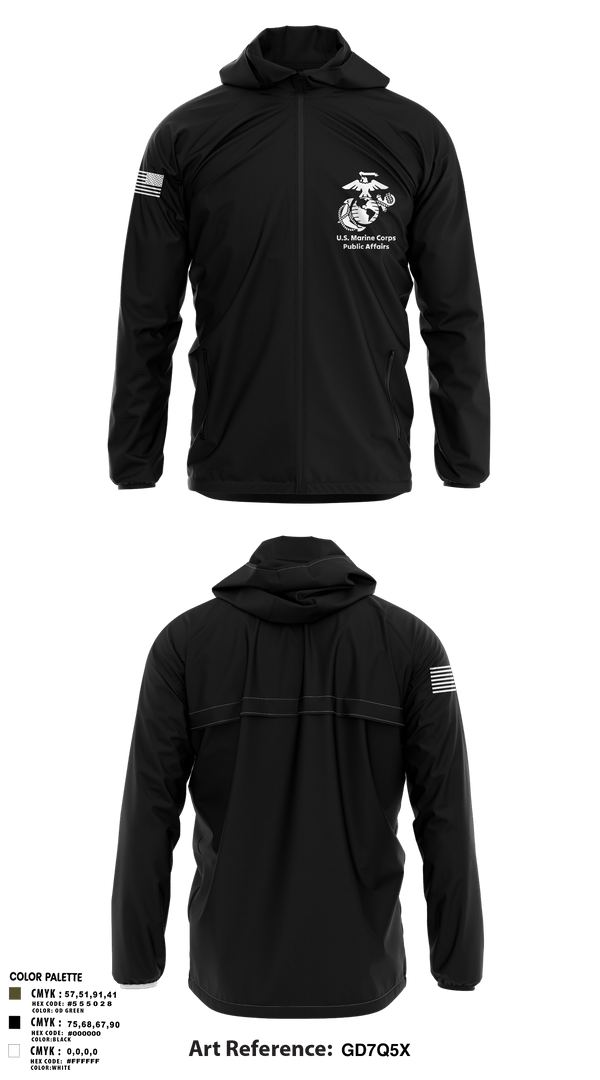 Windbreaker, MCRDPI COMMSTRAT, Marines, Teamtime, Team time, sublimation, custom sports apparel, team uniforms, spirit wear, spiritwear, sports uniforms, custom shirts, team store, custom team store, fundraiser sports, apparel fundraiser