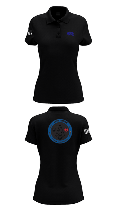 Battle company 1-17IN 67217435 Women's Short Sleeve Performance Polo  - 35