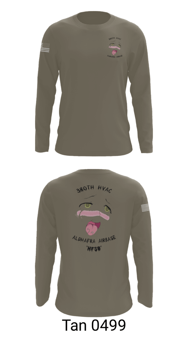 Long Sleeve Performance Shirt, 380th HVAC, , Teamtime, Team time, sublimation, custom sports apparel, team uniforms, spirit wear, spiritwear, sports uniforms, custom shirts, team store, custom team store, fundraiser sports, apparel fundraiser