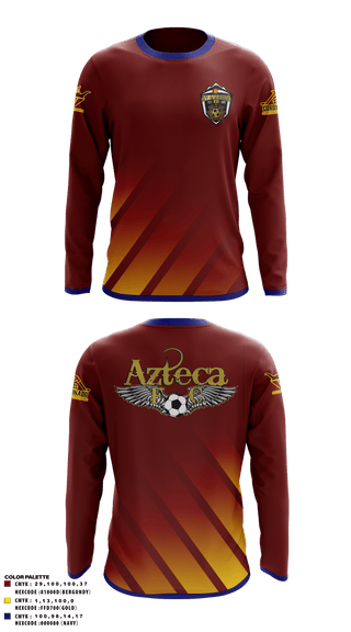 Long Sleeve Performance Shirt, Azteca, Men's Soccer, Teamtime, Team time, sublimation, custom sports apparel, team uniforms, spirit wear, spiritwear, sports uniforms, custom shirts, team store, custom team store, fundraiser sports, apparel fundraiser