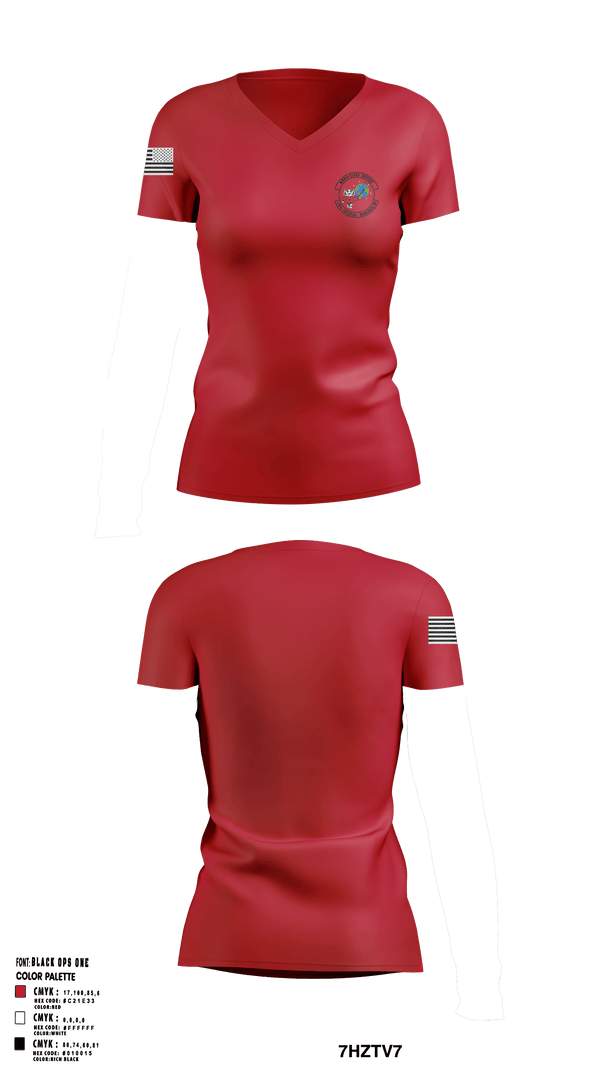 Women's Short Sleeve Vneck Shirt, 115 LRS, Air Force, Teamtime, Team time, sublimation, custom sports apparel, team uniforms, spirit wear, spiritwear, sports uniforms, custom shirts, team store, custom team store, fundraiser sports, apparel fundraiser
