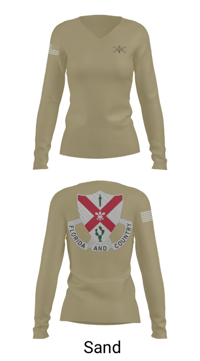 C Co 1-124 Rifle Company 57736053 Women's Long Sleeve V-neck Shirt - 92