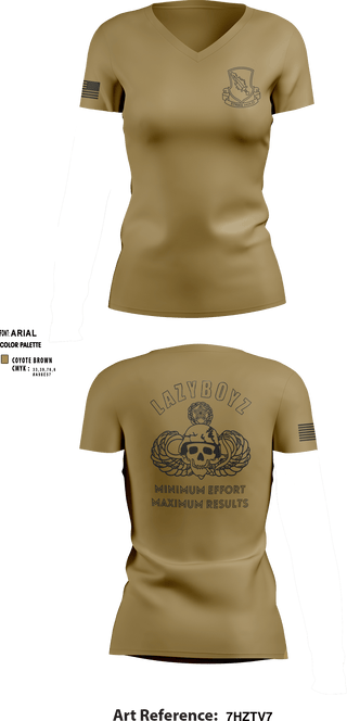 Women's Short Sleeve Vneck Shirt, LAZY HELLDIVER, Army, Teamtime, Team time, sublimation, custom sports apparel, team uniforms, spirit wear, spiritwear, sports uniforms, custom shirts, team store, custom team store, fundraiser sports, apparel fundraiser